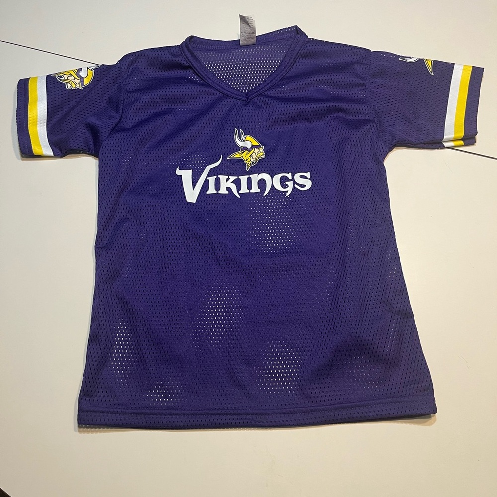 Minnesota Vikings youth medium Franklin brand blank canvas jersey DIY screen